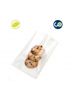 Flat compostable cellophane bag