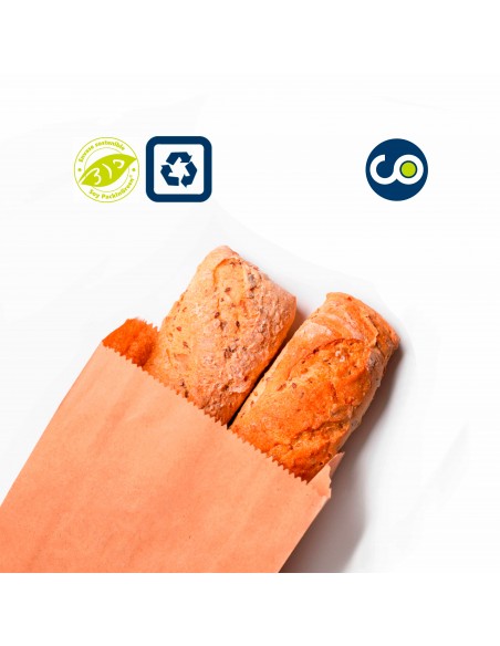 Bolsa de papel kraft sin ventana anónima