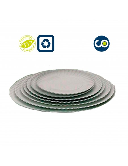 Plaque ronde blanche