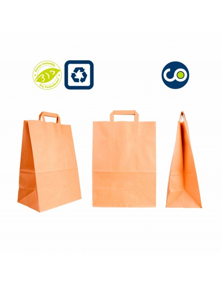 Paper bag with brown handle