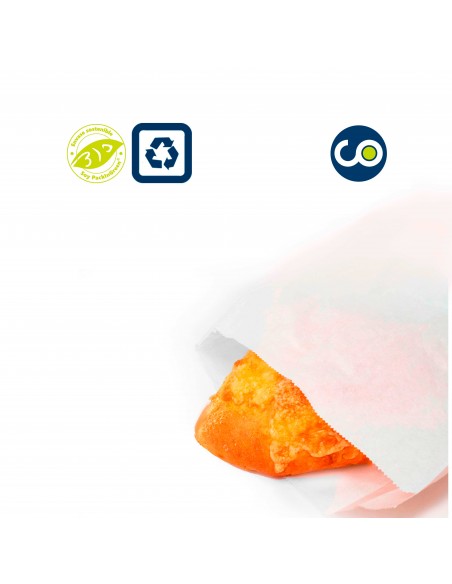 Weiße Papiertüte ohne Fenster