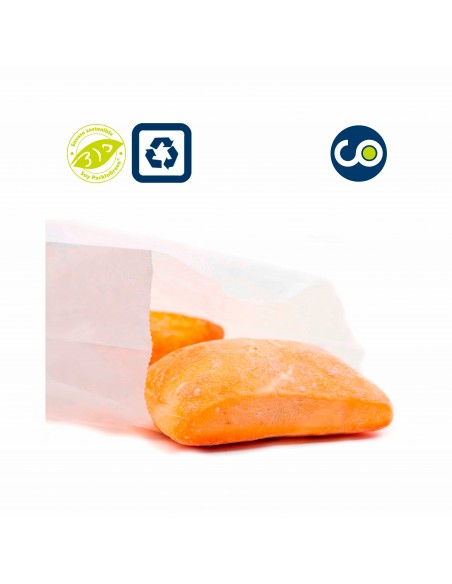 Weiße Papiertüte ohne Fenster