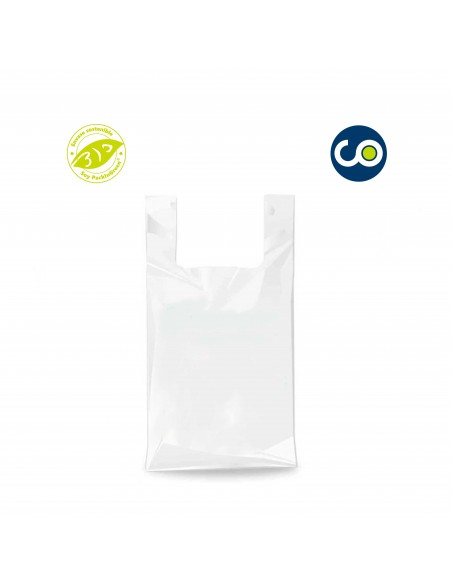 Sac t-shirt compostable pour les magasins