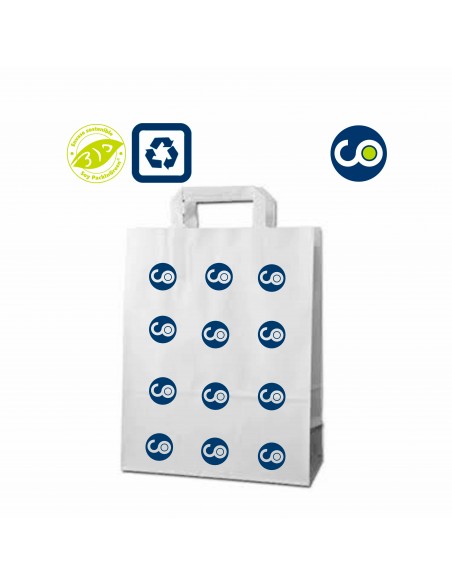 Personaliza tu bolsa de papel para delivery o take away