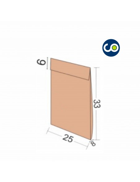 Sobre papel kraft doble cinta adhesiva inviolable